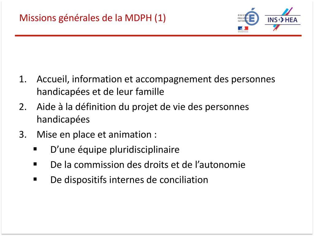 MDPH et CDAPH rôles et fonctionnement ppt télécharger